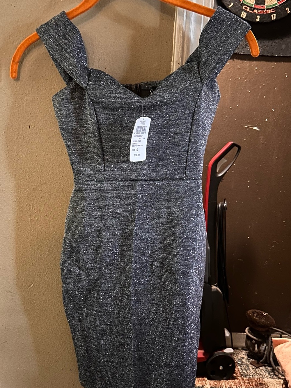 Windsor Charcoal Tweed Midi Sheath Dress
